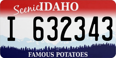 ID license plate I632343