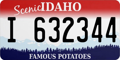 ID license plate I632344