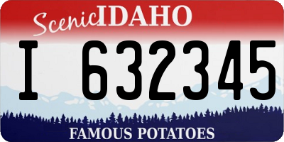 ID license plate I632345