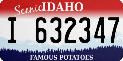 ID license plate I632347