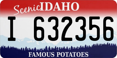 ID license plate I632356