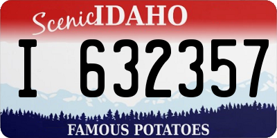 ID license plate I632357