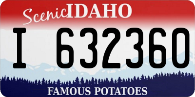 ID license plate I632360