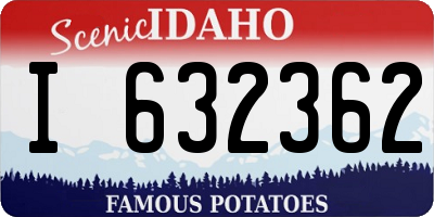 ID license plate I632362