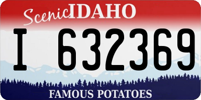 ID license plate I632369
