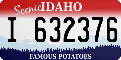 ID license plate I632376