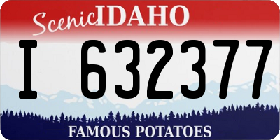 ID license plate I632377