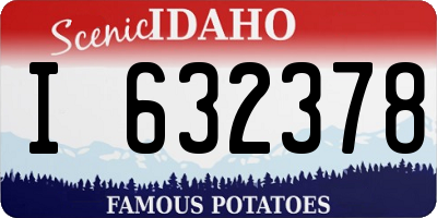 ID license plate I632378