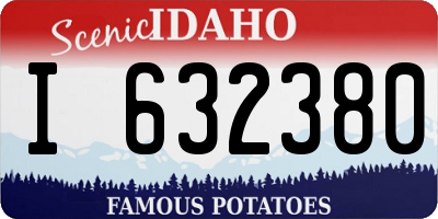 ID license plate I632380