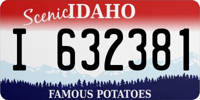 ID license plate I632381