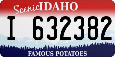ID license plate I632382