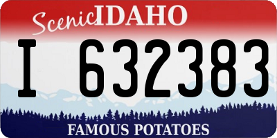 ID license plate I632383