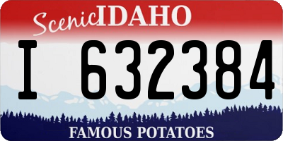 ID license plate I632384