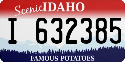 ID license plate I632385