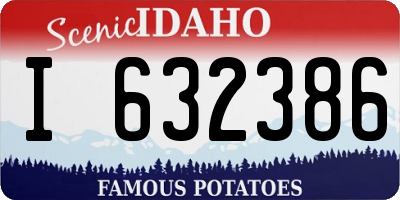 ID license plate I632386