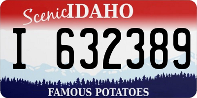 ID license plate I632389