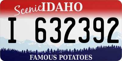 ID license plate I632392