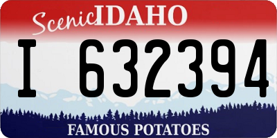 ID license plate I632394