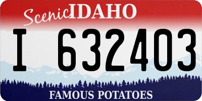 ID license plate I632403