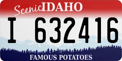 ID license plate I632416