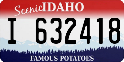 ID license plate I632418
