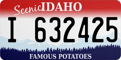 ID license plate I632425