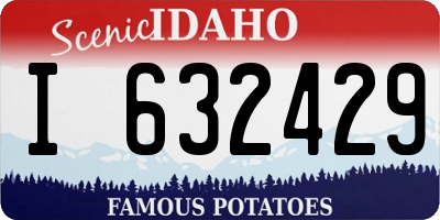 ID license plate I632429