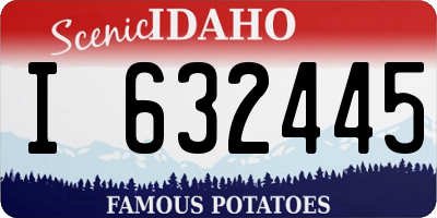ID license plate I632445
