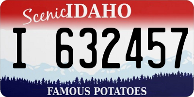 ID license plate I632457