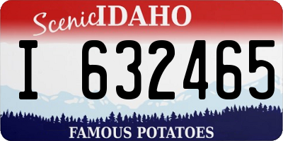 ID license plate I632465
