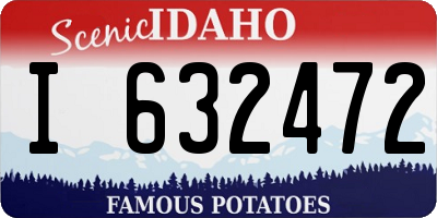 ID license plate I632472