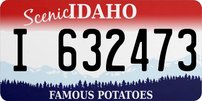 ID license plate I632473