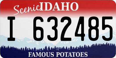 ID license plate I632485
