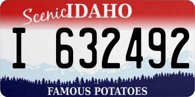 ID license plate I632492