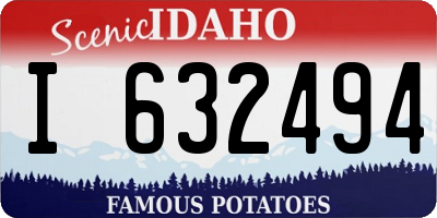 ID license plate I632494
