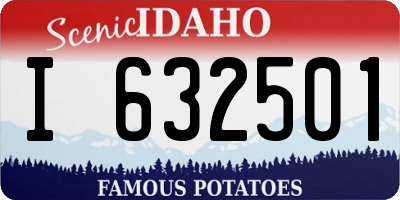 ID license plate I632501
