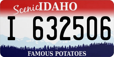 ID license plate I632506