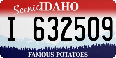ID license plate I632509