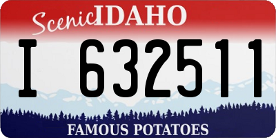 ID license plate I632511