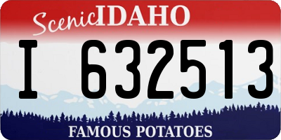 ID license plate I632513