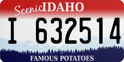 ID license plate I632514