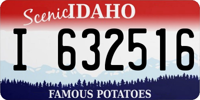 ID license plate I632516