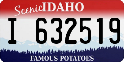 ID license plate I632519