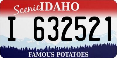 ID license plate I632521