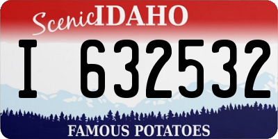 ID license plate I632532