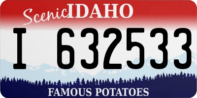 ID license plate I632533