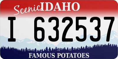 ID license plate I632537
