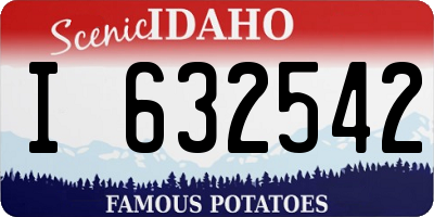 ID license plate I632542