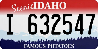 ID license plate I632547