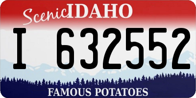 ID license plate I632552